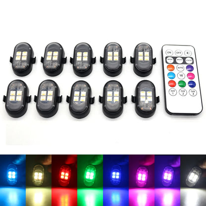 RGB Car Interior Lights with Wireless Remote, Larger Battery & Brighter LED, Type-C Fast Charging, Multi-Mode for Motorcycle