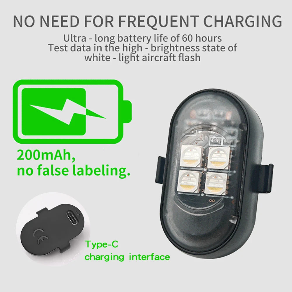 RGB Car Interior Lights with Wireless Remote, Larger Battery & Brighter LED, Type-C Fast Charging, Multi-Mode for Motorcycle
